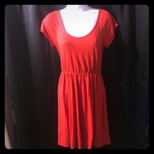 Red-orange summer dress
